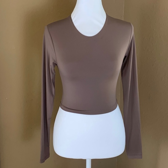 Zara Size Small Muted Brown Taupe Crop Top - Excellent Used Condition! - Picture 1 of 10